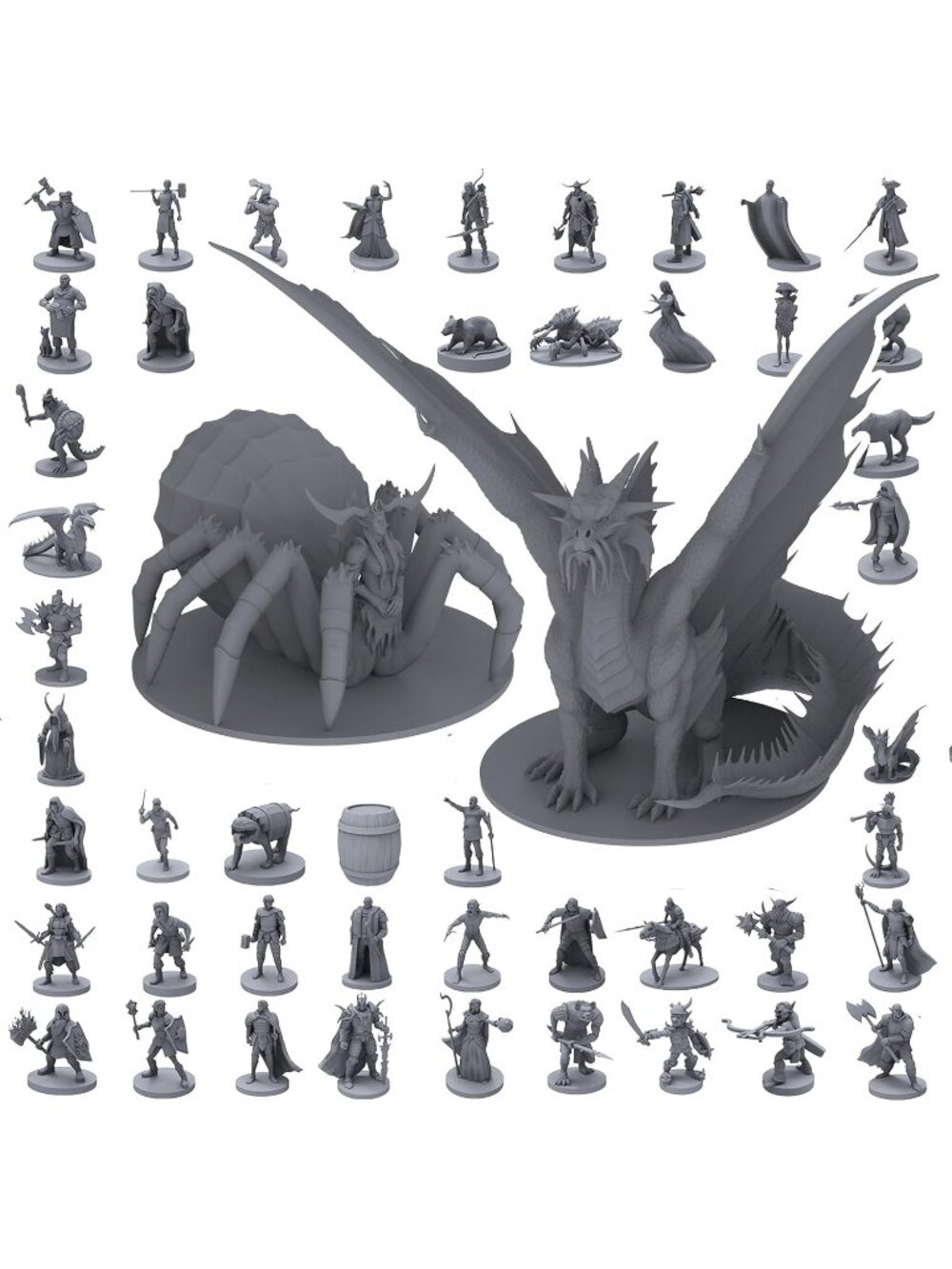 House of Bodian 101 Unique Miniatures - Mythical Heroes - Suitable Size for DND